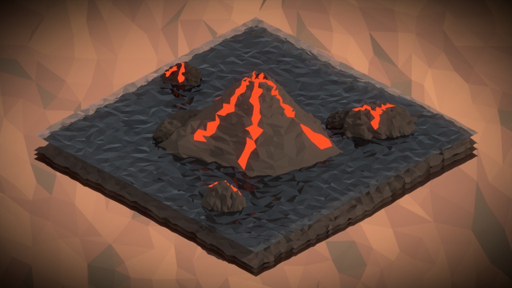 Isometric volcano preview image 1